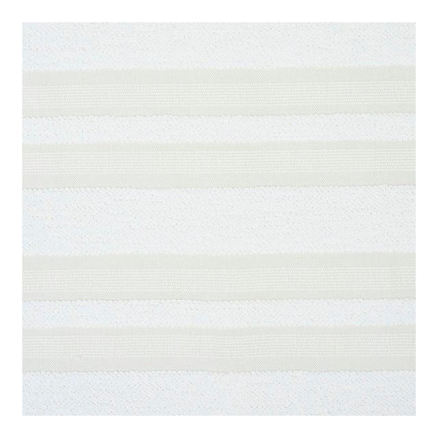 Sample - Schumacher Ohara Stripe Indoor & Outdoor Fabric in Ivory For Sale