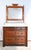 Small pitchpin dressing table opening with two small drawers, with wooden pimples, baguette belts using the knots and the...