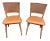 Mid-Century Modern William A. Berkey for John Widdicomb Walnut Side Chairs With Faux Leather Seats - A Pair For Sale