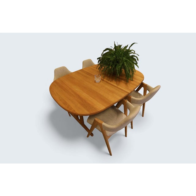 Dining Table in Oak with Extension Leaf from Gansø Møbler, 1960s For Sale - Image 8 of 18