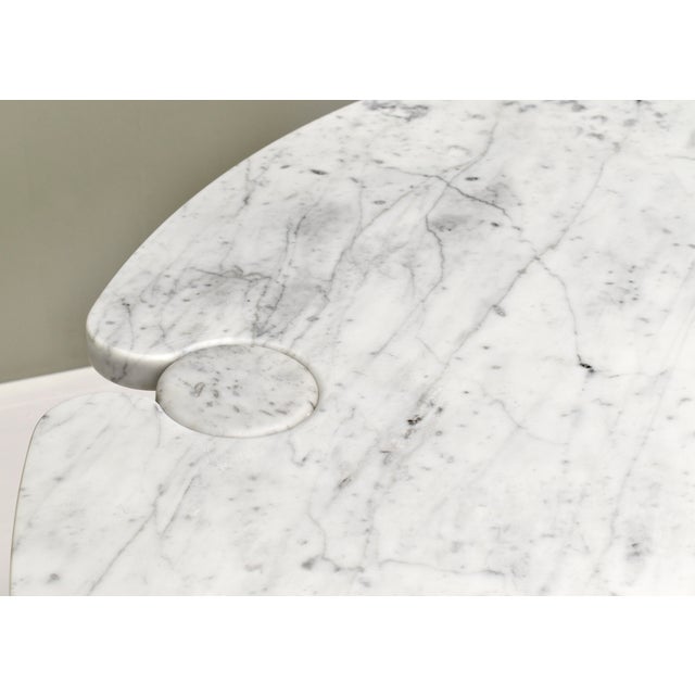 Carrara Marble Eros Round Dining Table by Angelo Mangiarotti for Skipper, Italy, 1970s For Sale - Image 6 of 10