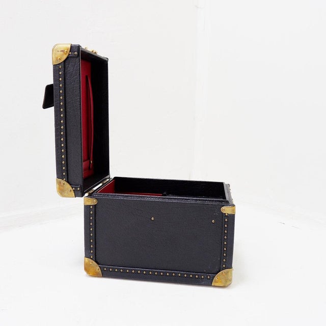 Animal Skin Vintage Black Leather Beauty Case by Pascal Morabito, 1980s For Sale - Image 7 of 15