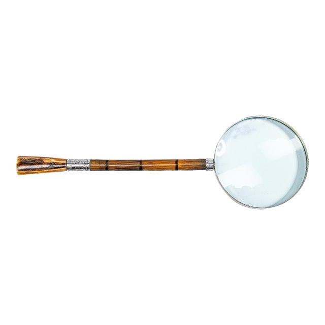 Luxury Desk Accessory Antique Victorian Parasol Handle Magnifying Glass Home Decor Prop For Sale