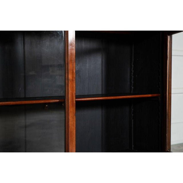 Large Antique English Mahogany Glazed Library Bookcase, 1870 For Sale - Image 16 of 18