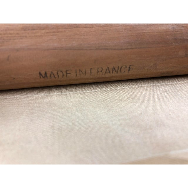 Antique French Hand-Decorated Silk Wall Flag For Sale - Image 9 of 12