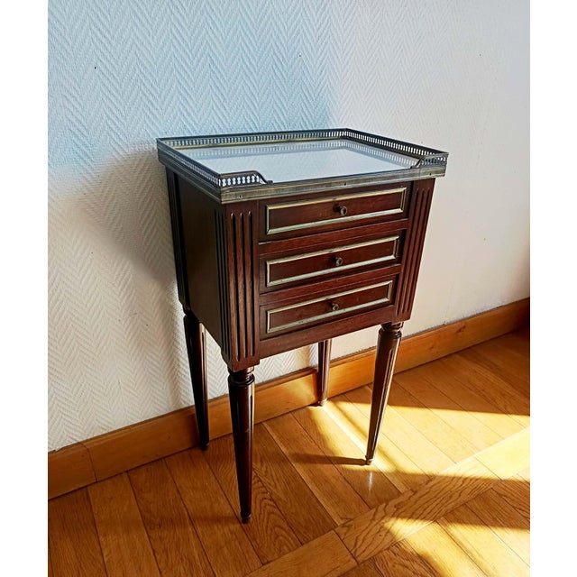 Louis XVI Style Bedside Chest of Drawers, 1890s For Sale - Image 4 of 10