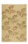 Rug & Kilim's Block Print Flatweave Rug with Beige-Brown Floral Patterns - 5x8 For Sale