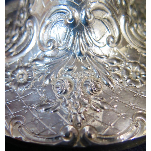 Early 20th Century Silver-plate Candlesticks with Continental Design - A Pair For Sale - Image 12 of 12