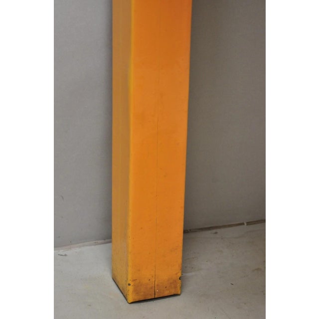 Vintage Hollywood Regency Orange Vinyl Laminate Parsons Style Dining Table Desk For Sale - Image 10 of 18