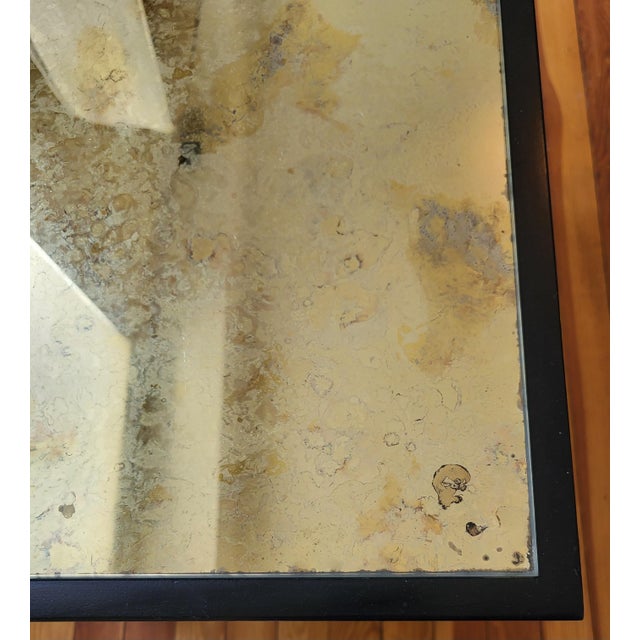 1950s American of Martinsville Black Side Table With Mirrored Top For Sale - Image 10 of 12