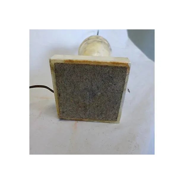 1930s Vintage Alabaster Table Lamp For Sale - Image 5 of 6
