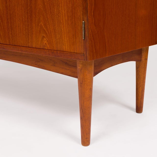 Wood Danish Mid-Century Modern Teak Bar Hutch | Vintage Scandinavian Cocktail Cabinet For Sale - Image 7 of 7
