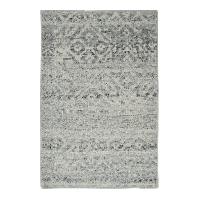 Contemporary Wool Gift-Sized Rug With High Low Texture by Rug & Kilim, India For Sale