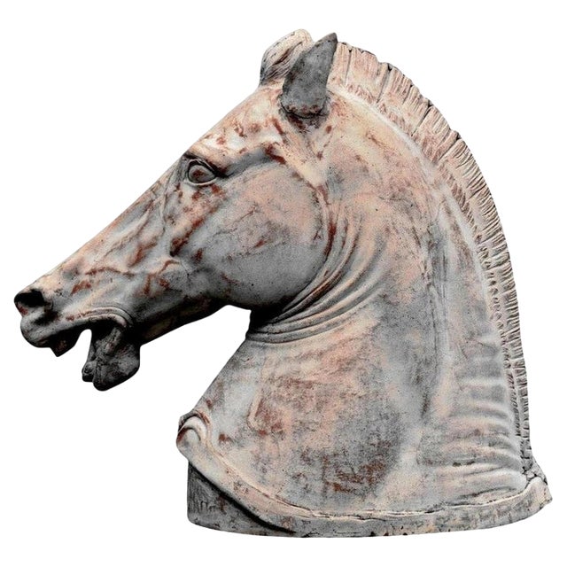 Roman Horse in Terracotta, Late 19th Century For Sale
