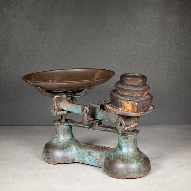 Late 19th Century Antique Cast Iron Pharmacy Scale & Weights c.1890-1930 For Sale - Image 5 of 7