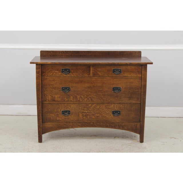 Age: C.2001 Details: Finish no.31 Gallery Top Dovetailed Drawer Construction High Quality Construction Arts & Crafts...