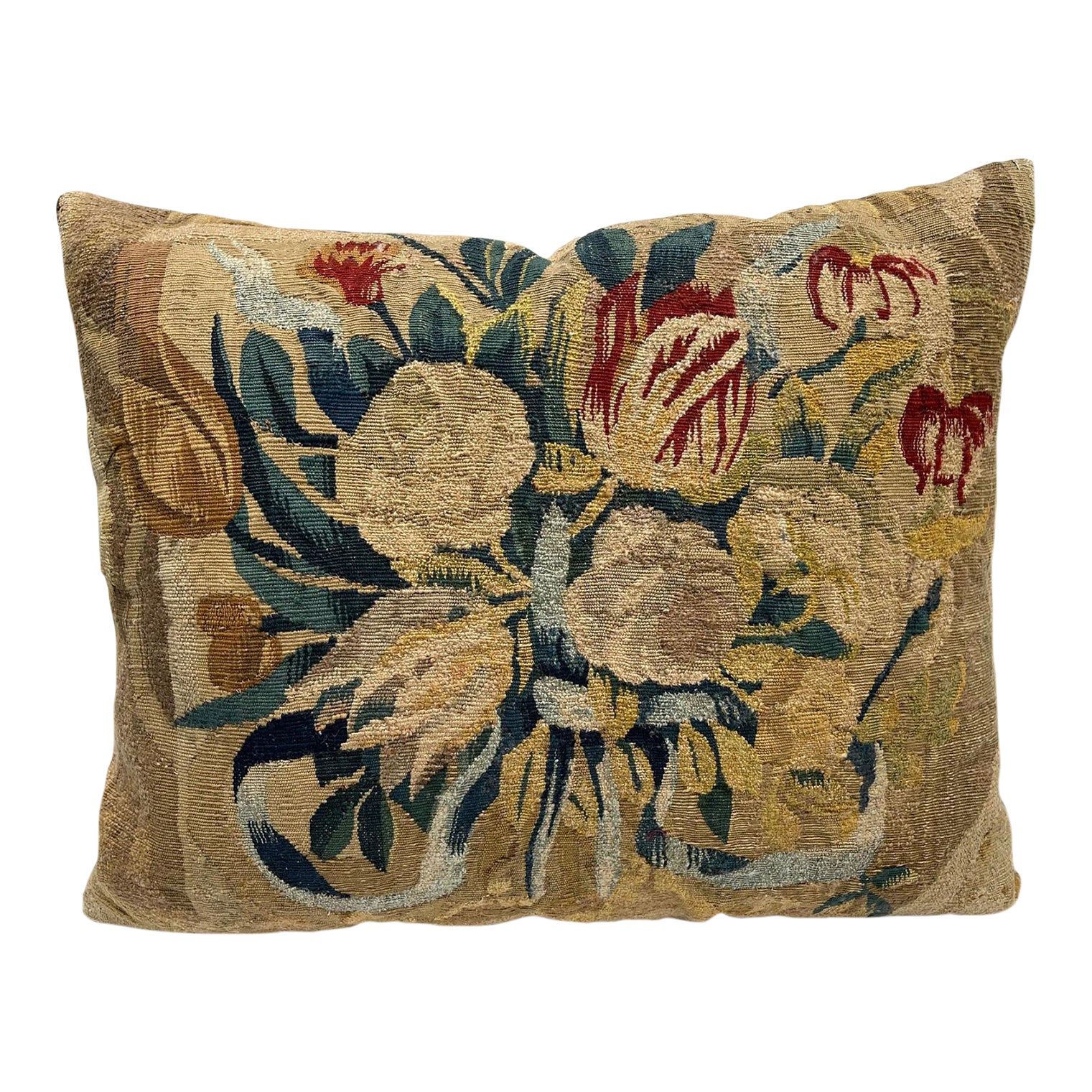 17th Century Brussels Tapestry Pillow Chairish