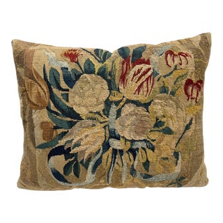 17th Century Brussels Tapestry Pillow For Sale