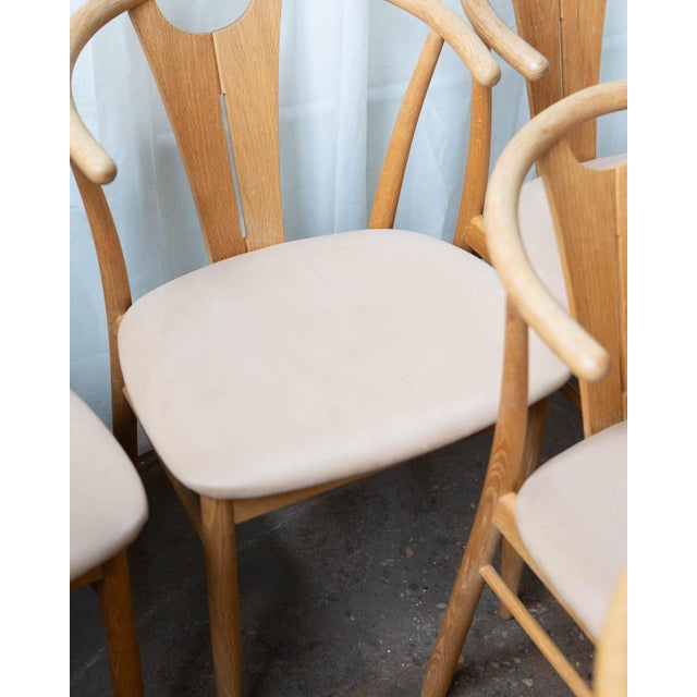 1970s Danish Modern Wegner Style Oak Wishbone Dining Chairs - Set of 6 For Sale - Image 11 of 18