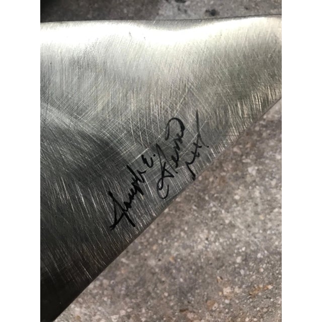 Black Postmodern Aluminium Wall Sculpture, Signed For Sale - Image 8 of 9