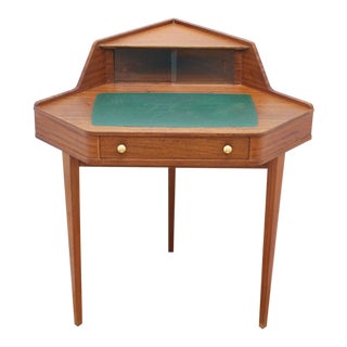1950s Mid Century Small Corner Desk by Golden Key Furniture For Sale