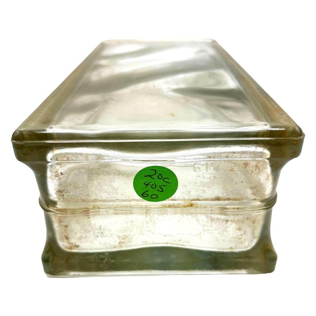 1970s 1970 Brutalist Postmodern Tallboy Glass Block Table Vase, West Germany For Sale - Image 5 of 7