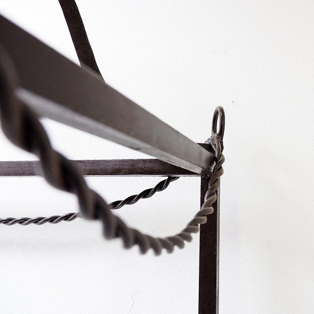 Vintage Pagoda Style Shelves in Black Metal, 1980s For Sale - Image 10 of 15