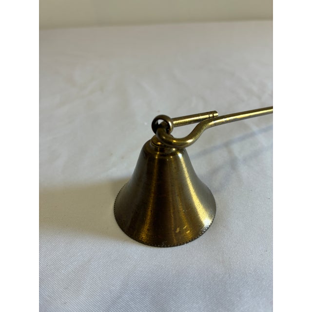 Mid-Century Modern Vintage Brass Bell-Shaped Candle Snuffer For Sale - Image 3 of 7