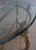 Labarge Brass & Glass Horse Head Demilune Console Table For Sale - Image 9 of 13