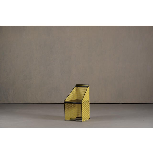 Vintage Yellow Metal Chair by Peter Preller, Germany, 1980s For Sale - Image 6 of 13