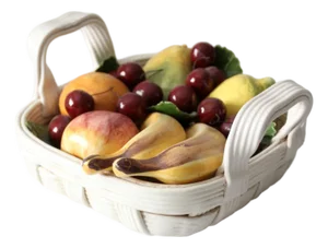 Mid-Century Italian Fruit Basket Sculpture
