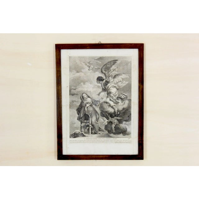 Brown Antique Religious Print, France For Sale - Image 8 of 8