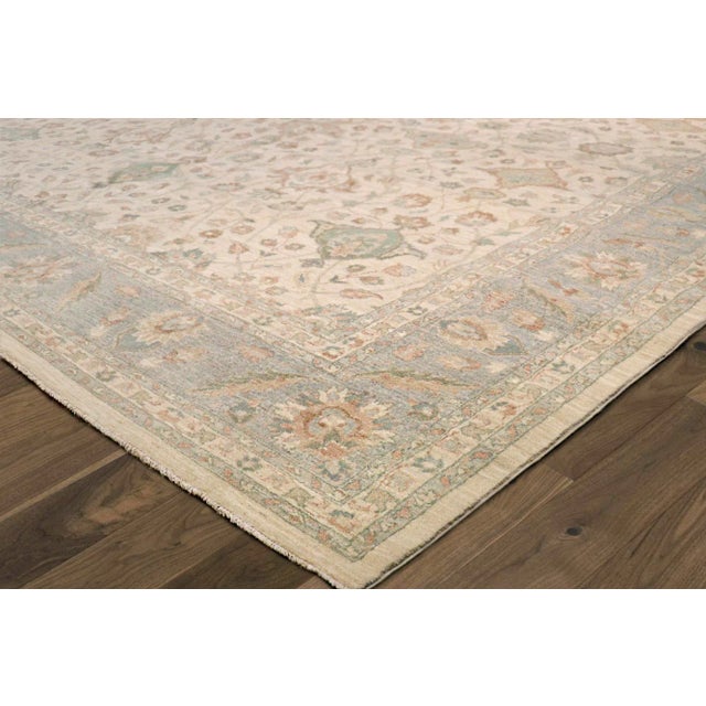 Contemporary Pasargad Home Sultanabad Wool Area Rug, 11'10" X 15' 0", Ivory For Sale - Image 3 of 7