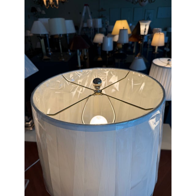 Neoclassical Late 20th Century Solid Crystal Urn Table Lamp For Sale - Image 3 of 4