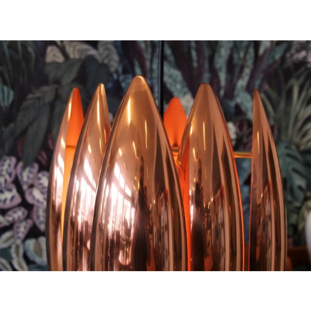 Magic ceiling lamp Castor in solid copper designed by Jo Hammerborg for Fog & Mörup, Denmark. A very unusual and beautiful...