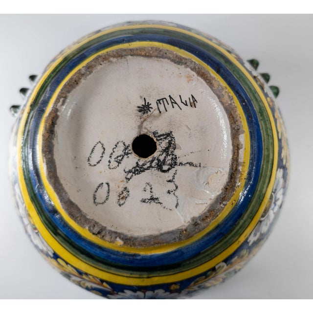 Mid-Century Italian Faience Majolica Pottery Jardiniere Planter For Sale - Image 16 of 18