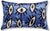 Handmade Blue Ikat Velvet Lumbar Pillow 16x24 | Sapphire & Black Abstract For Sale - Image 4 of 6