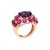 Contemporary Amethyst Ruby Diamond Ring Size 5.5 Estate 18k Rose Gold Band Gemstone Jewelry For Sale - Image 3 of 6