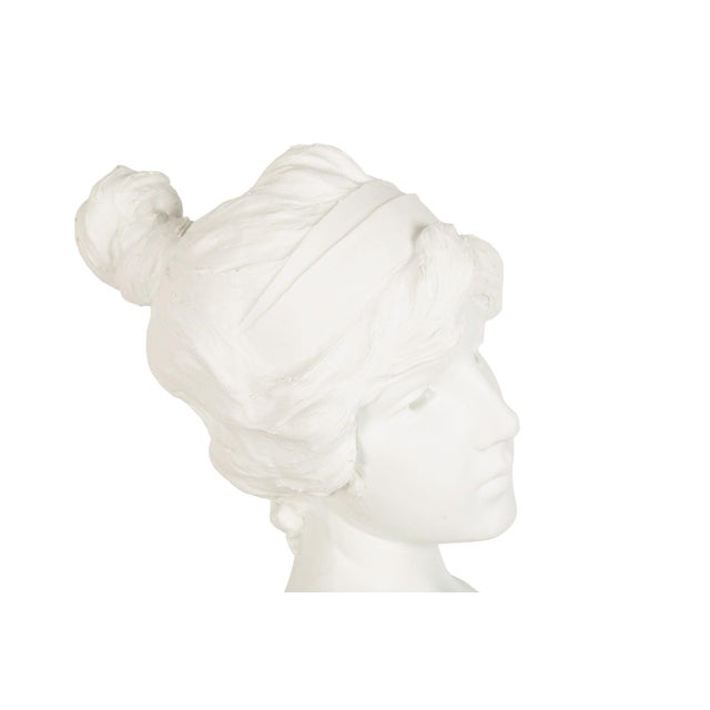 French Parian Porcelain Bust of “Tanagra” After Emmanuel Villanis Ca. 1890 For Sale - Image 10 of 12