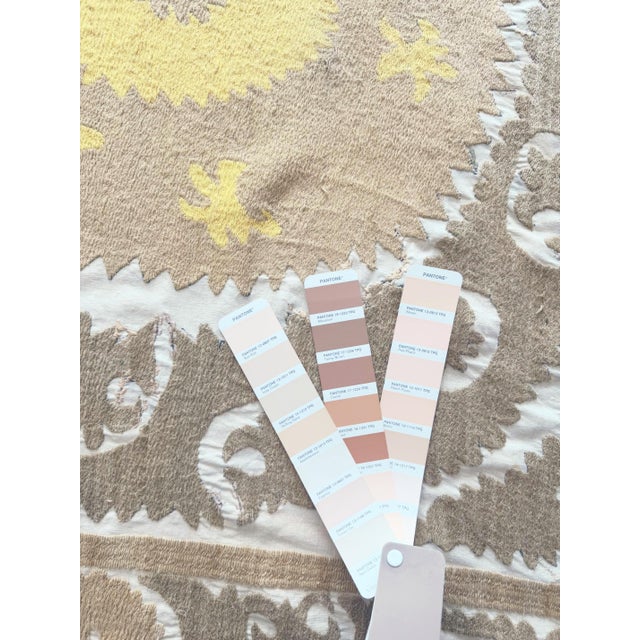 Tan Vintage Suzani Wall Hanging Decor For Sale - Image 8 of 8