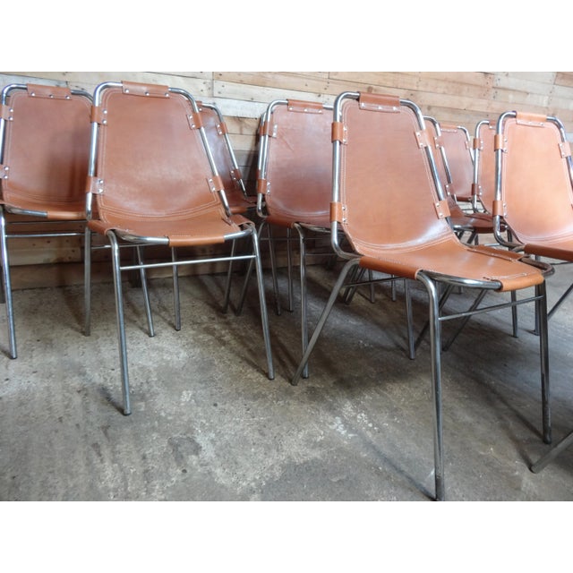 Metal Les Arcs Chairs by Charlotte Perriand for Cassina, 1968, Set of 12 For Sale - Image 7 of 8