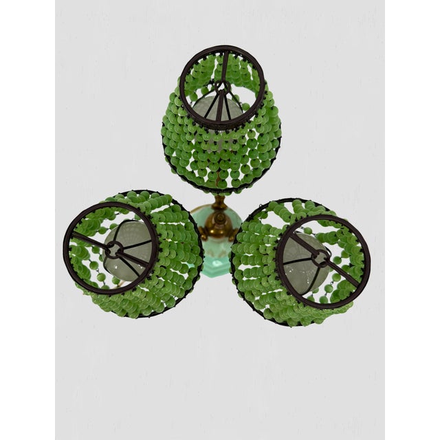 Vintage Jadeite 3 Arm Table Lamp For Sale - Image 13 of 15