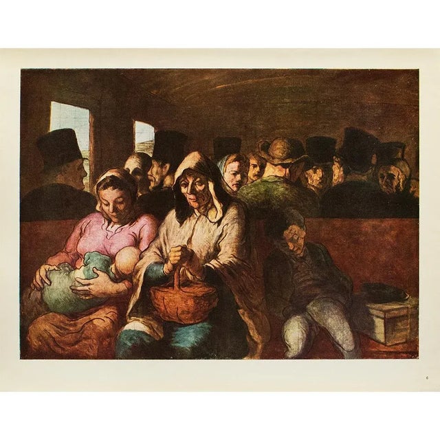 An excellent First Edition, French, Traditional, Rustic or Eclectic Style, vintage full color print after oil painting...