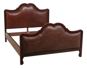 Baker Queen Size Leather Panel Bed