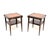 A beautiful and extremely well made pair of antique Regency style leather top side tables. They were made in England, they...