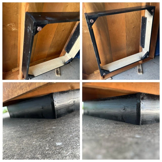 Modern Olive Burl Floating Square Coffee Table in Milo Baughman Style For Sale - Image 12 of 13