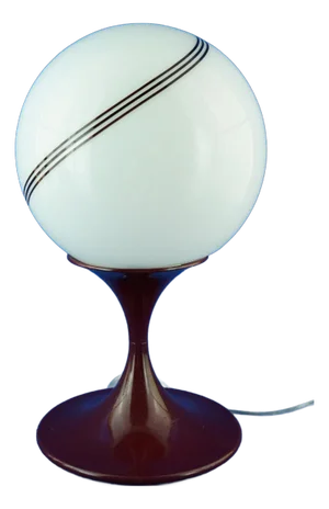 Vintage Italian Spherical Table Lamp in Opaline Glass by Elio Martinelli, 1940s