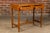 Brown Mid 20th Century English Pine Faux Bamboo Desk with Two Drawers and H-Form Cross Stretcher For Sale - Image 8 of 12