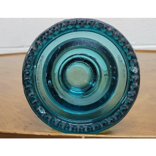Glass Vintage Hemingray Aqua Glass Insulator For Sale - Image 7 of 8