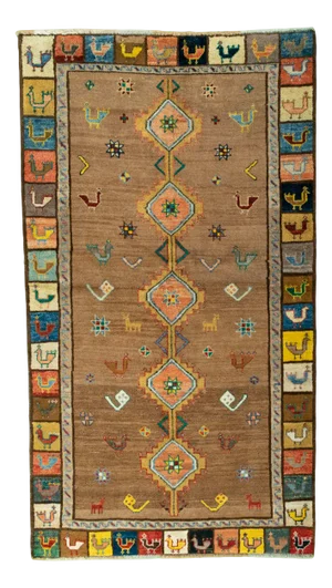 Vintage Hand-Knotted Gabbeh Rug, 1990s